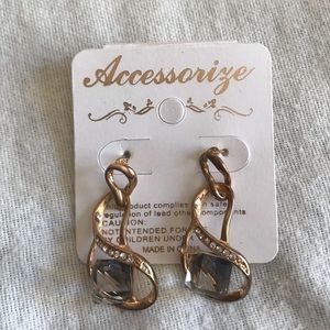 Twisted Crystal Earrings